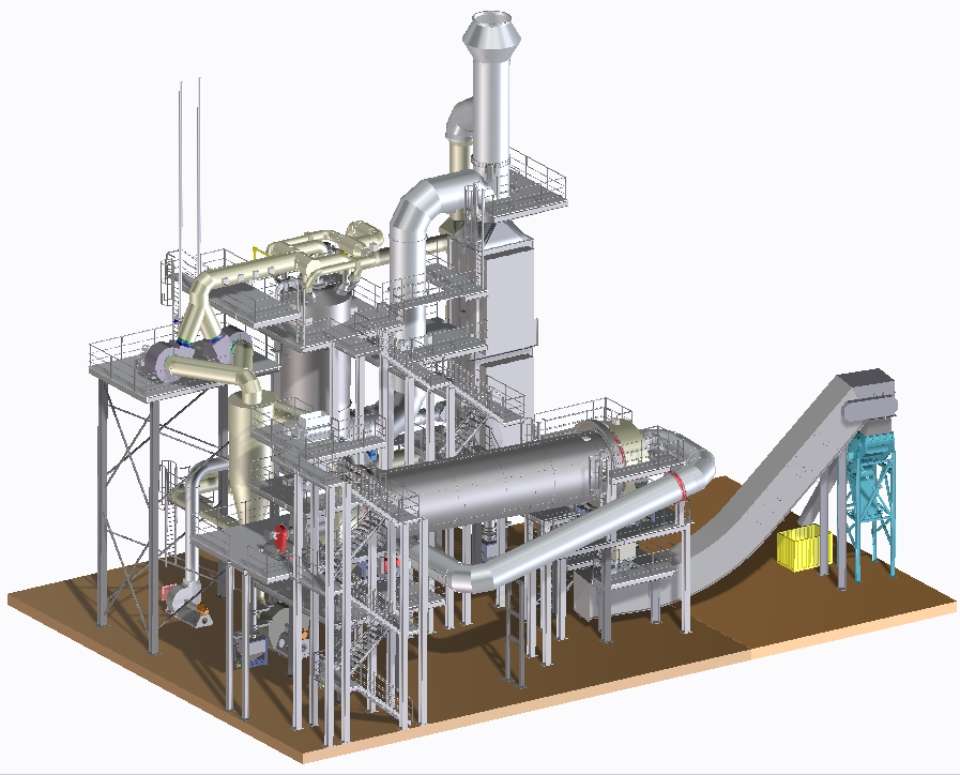 3D-Konstruktion einer Gebrauchtdosen-Recyclinganlage in China